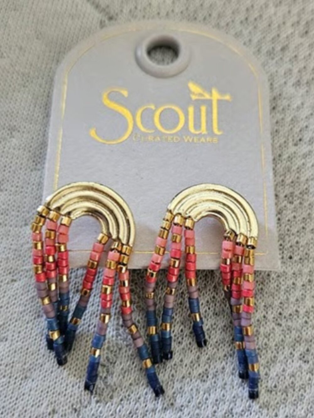 Scout Curated Wears Chromacolor Thread Earrings Multi/Gold (SKU MF003)